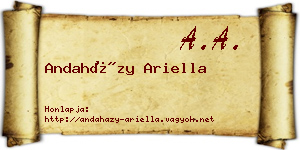Andaházy Ariella névjegykártya